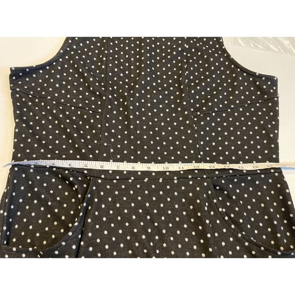 Maurices Womens Sheath Dress Polka Dots Pockets Front Round Neck Black White XL - Picture 6 of 9